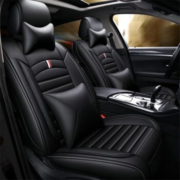 Leather Complete Seat Cover Set with Waterproof Cushion Protection