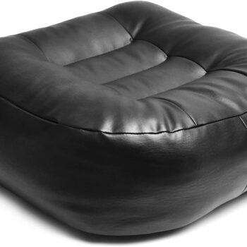 Thick Leather Seat Cushion with Breathable Cover and Carrying Handle