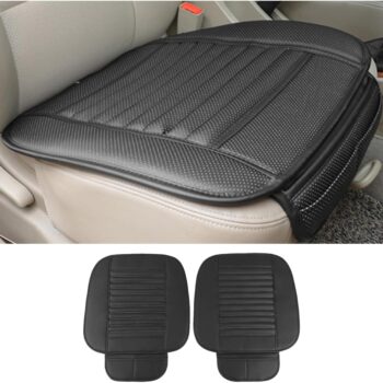 Breathable Leather Front Seat Cushion with Anti-Slip Backing