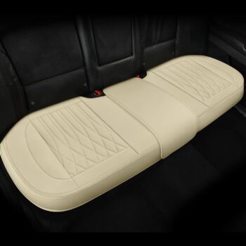 Leather Rear Seat Cushion Cover with Anti-Slip Wraparound Design