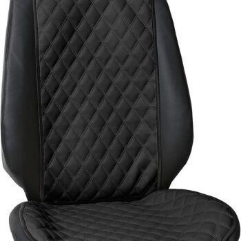 Faux Leather Front Seat Cushion with Storage Pockets