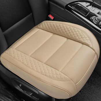 Breathable Waterproof Leather Front Seat Cover with Anti-Slip Base