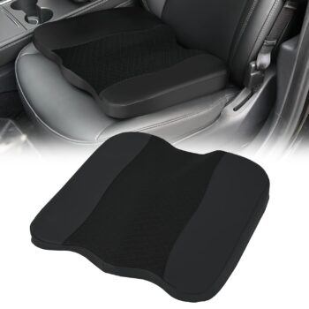 Breathable Leather Memory Foam Seat Cushion with Supportive Padding