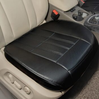 Leather Front Seat Cushion with Textured Non-Slip Surface