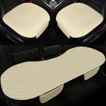 Faux Leather Complete Seat Cover Set for Front and Rear Seats