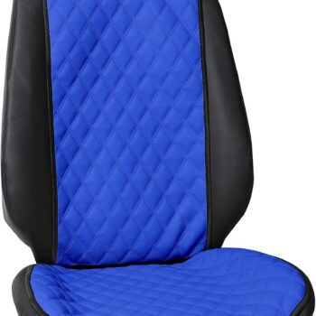 Faux Leather Seat Cushion with Storage Compartments and Protective Padding