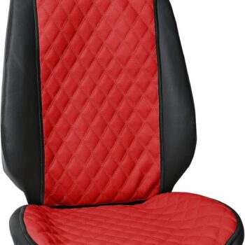 Faux Leather Front Seat Cover with Practical Storage Design