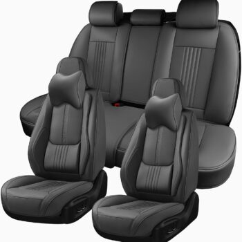Leather Complete Seat Cover Set with Water-Resistant Protection