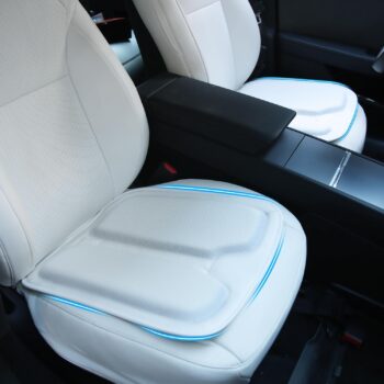 Memory Foam Driver Seat Cushion with Anti-Slip Leather Base