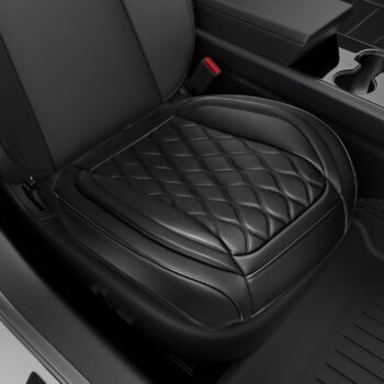 Faux Leather Front Seat Cover with Anti-Slip Wraparound Design