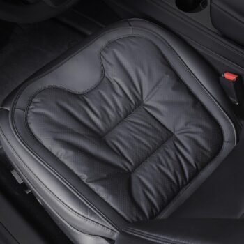 Breathable Nappa Leather Seat Cushion with Non-Slip Base