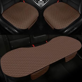 Faux Leather Full Seat Cushion Set with Protective Covering