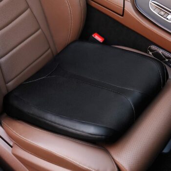 Leather Memory Foam Car Seat Booster Cushion for Comfortable Driving