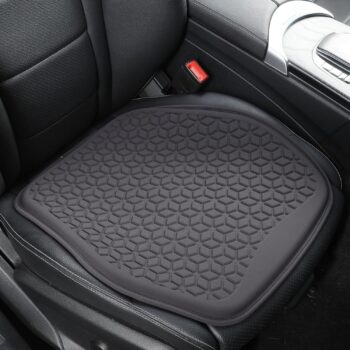 Gel Seat Cushion with Fabric Cover and Secure Non-Slip Base
