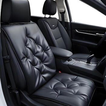 PU Leather Seat Cushion with Supportive Padding for Daily Use