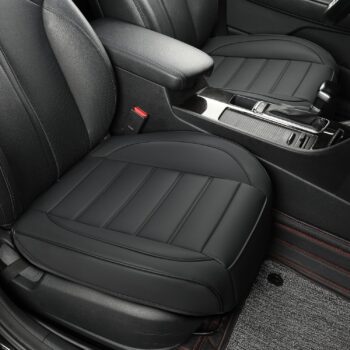 Leather Front Seat Cover with Waterproof Wraparound Protection